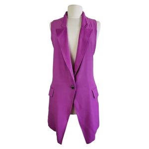 FREE PEOPLE ob1207043 Lined Purple Vest Womens Medium